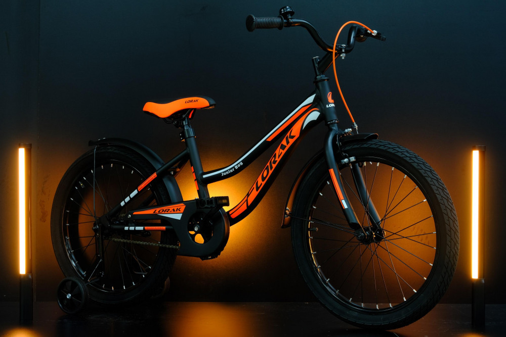 Lorak Junior 20 Boy Матовый Чёрный/Оранжевый