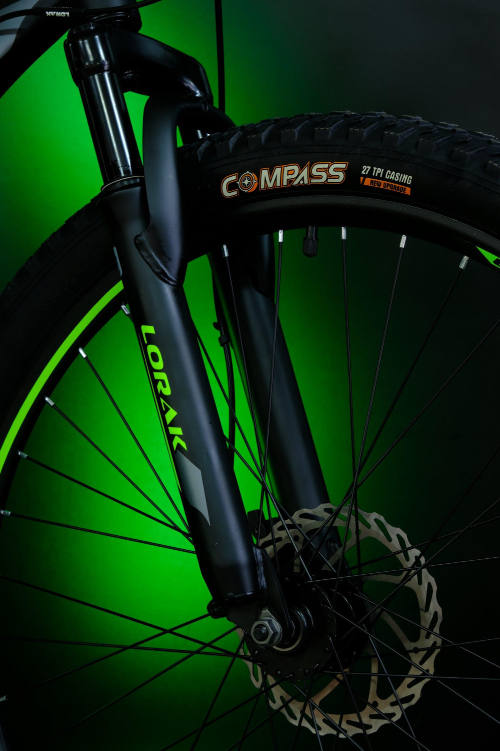 LORAK Safe PLUS 26 Матовый Чёрный/Зелёный