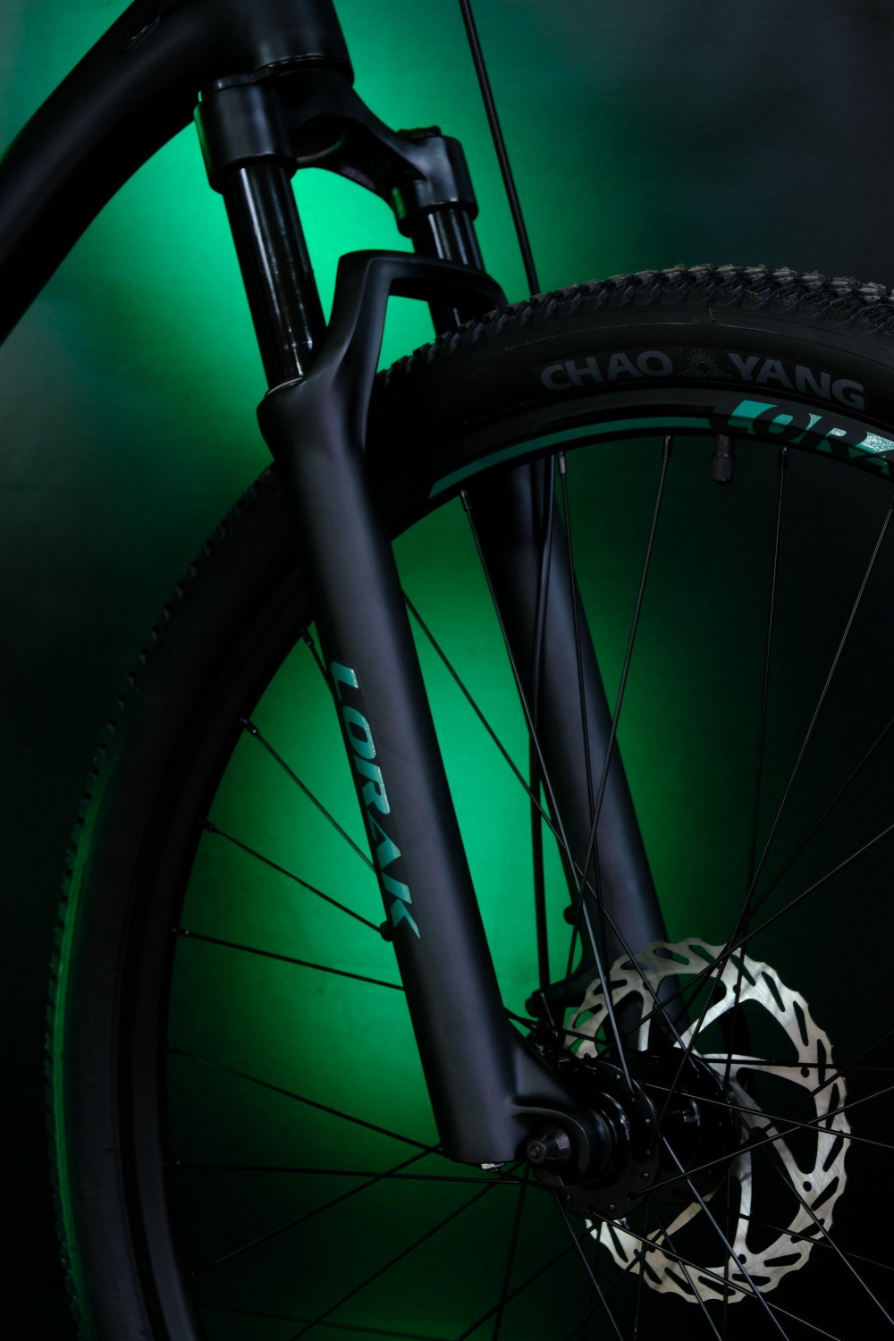 LORAK Sel 9000 8 sp Матовый Чёрный/Зелёный 21р (на рост 183-190)