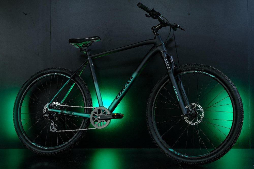 LORAK Sel 9000 8 sp Матовый Чёрный/Зелёный 21р (на рост 183-190)