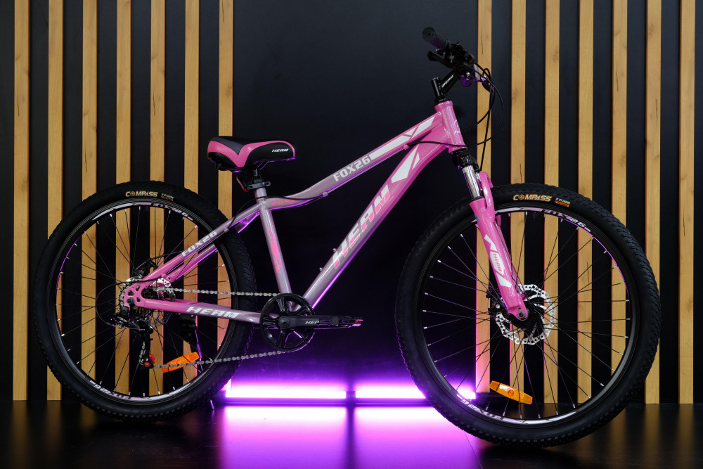 Heam FOX 26 Girl Серый/Розовый рама 17 (на рост 155-173)